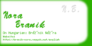 nora branik business card